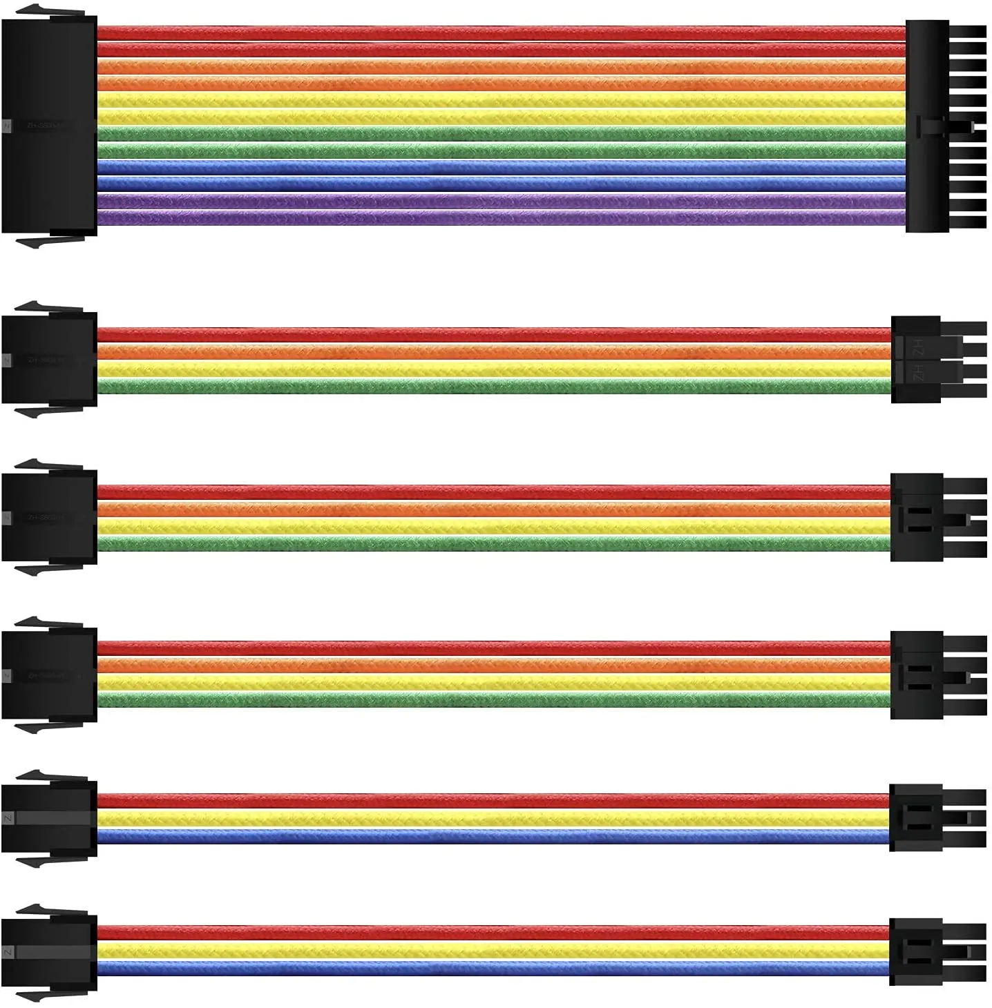 Pi ® (PiPlus®)ATX 1x24-Pin/1x4 4-Pin EPS/2x6 2-Pin-PCI-E/2x6-Pin PCI-E Extension Cables