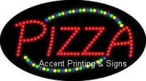 Pizza Flashing & Animated LED Sign (High Impact, Energy Efficient)