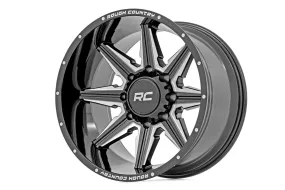 Rough Country 91M Series Wheel | One-Piece | Gloss Black | 22x12 | 8x6.5 | -44mm | 2001-2010