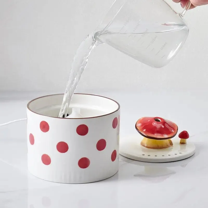 Small Mushroom Ceramic Water Dispenser