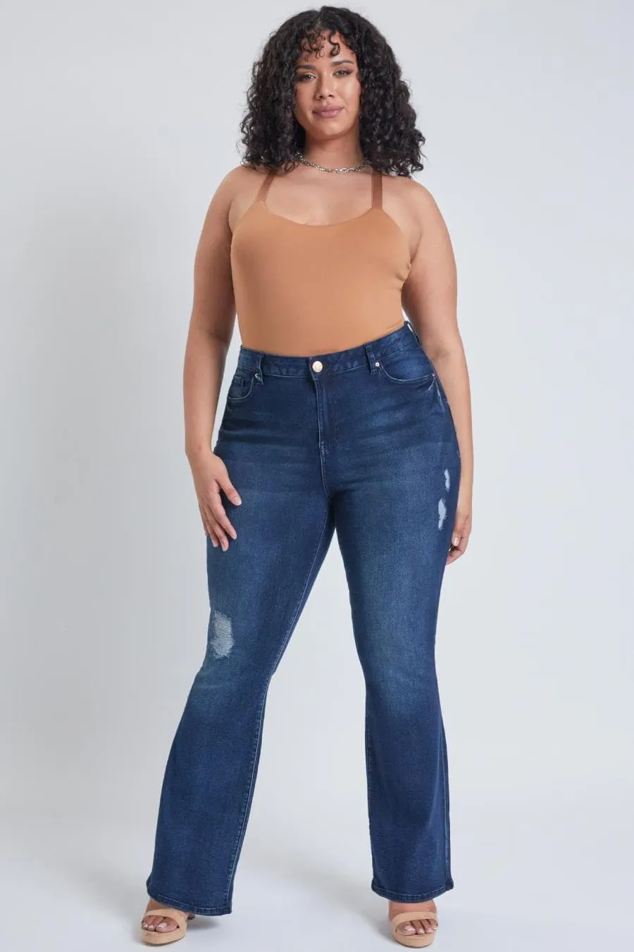 Women's  Plus Size Basic Flare Jeans