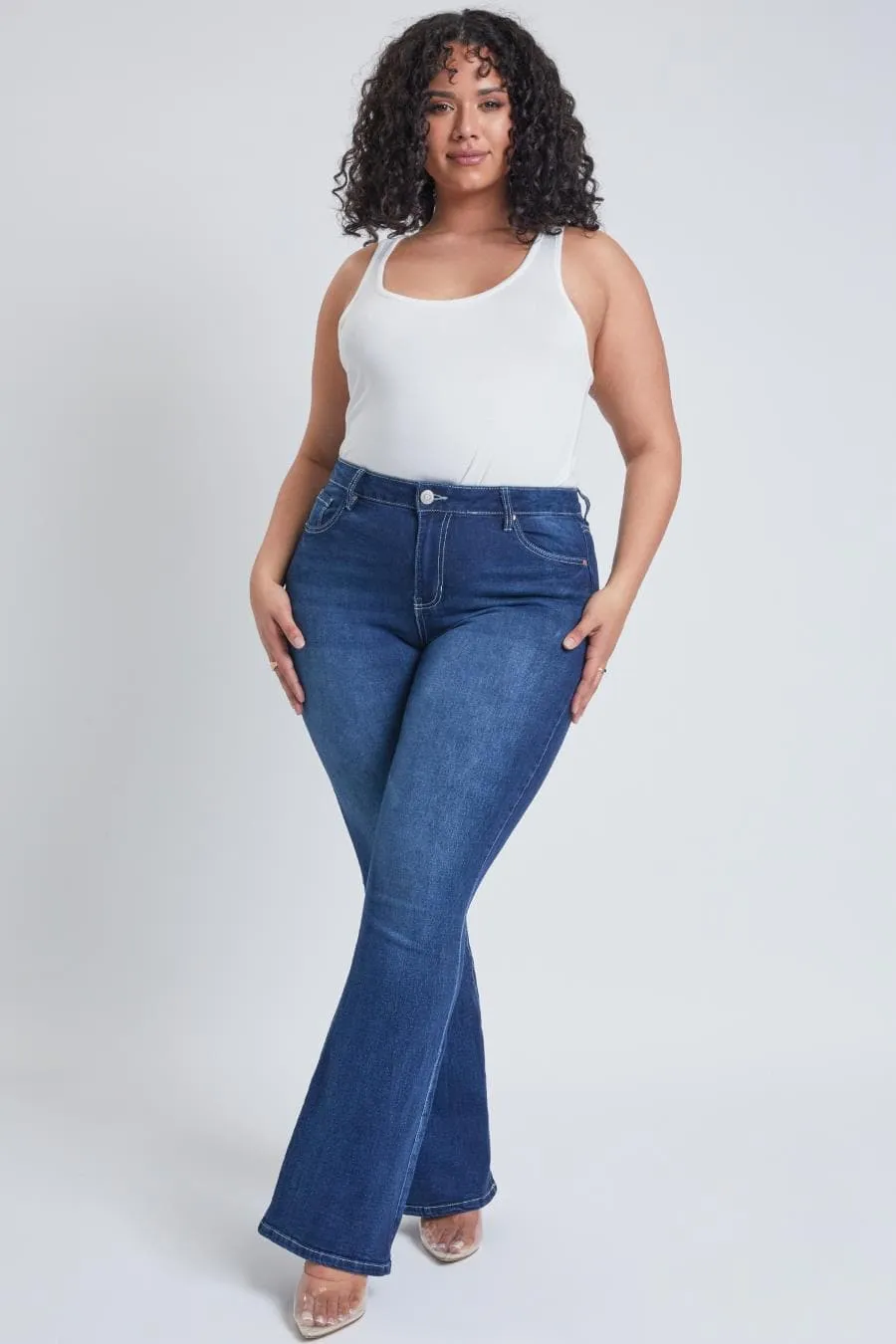 Women's  Plus Size Basic Flare Jeans