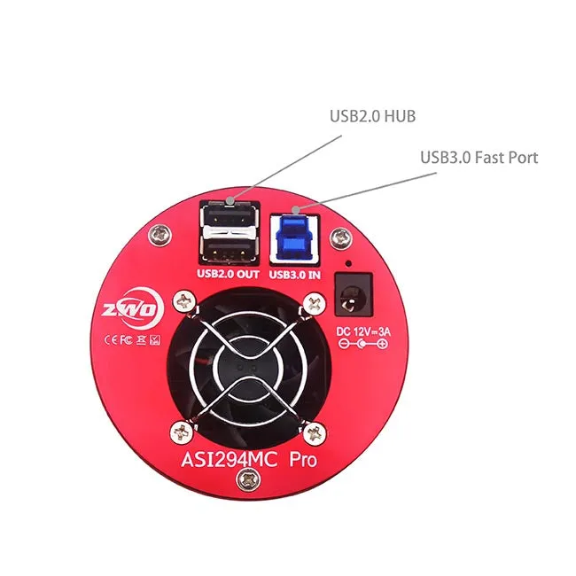 ZWO ASI294MC Pro USB 3.0 Cooled Color Astronomy Camera - ASI294MC-P